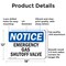 Signmission Emergency Gas Shutoff Valve, 18 in W x Rectangle, Aluminum OS-2PACK-NS-A-1218-L-11850 - alternate 8